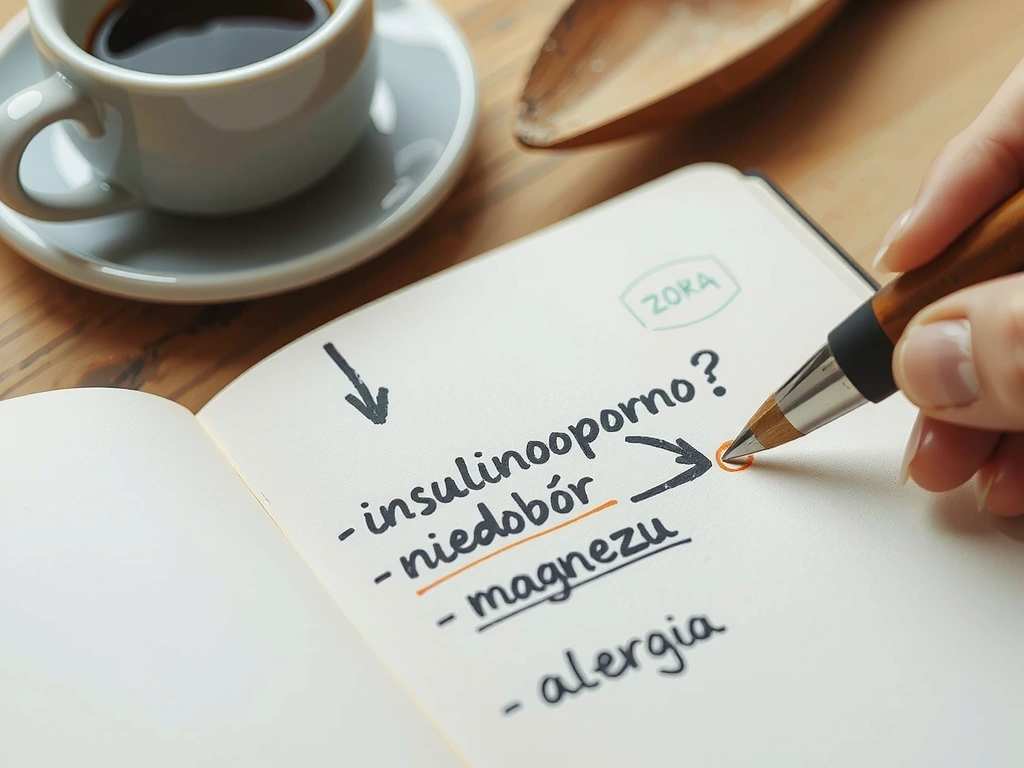 Notatnik z adnotacjami o insulinooporności